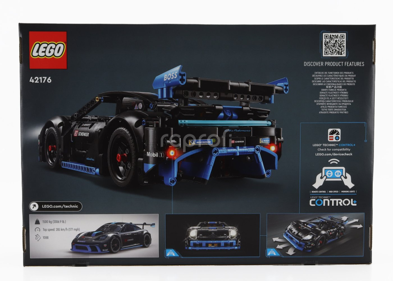 Lego Porsche Lego Technic - 718 Cayman Gt4 E-performance N 0 Racing 2022 1:12 Matná Černá Světle Modrá