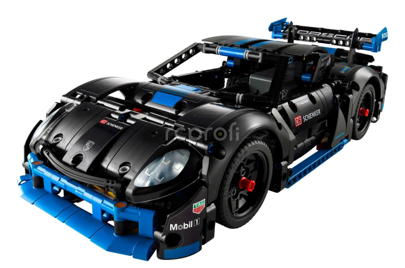 Lego Porsche Lego Technic - 718 Cayman Gt4 E-performance N 0 Racing 2022 1:12 Matná Černá Světle Modrá