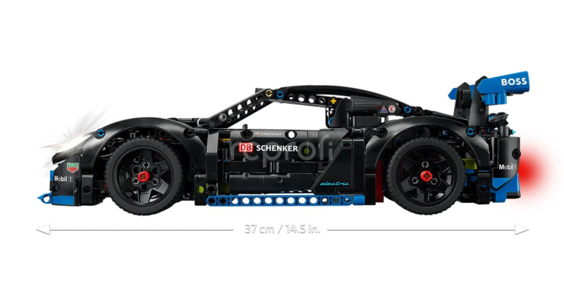 Lego Porsche Lego Technic - 718 Cayman Gt4 E-performance N 0 Racing 2022 1:12 Matná Černá Světle Modrá
