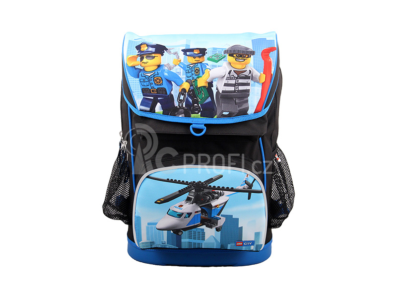 LEGO školní aktovka Maxi, 2 dílný set - CITY Police Chopper