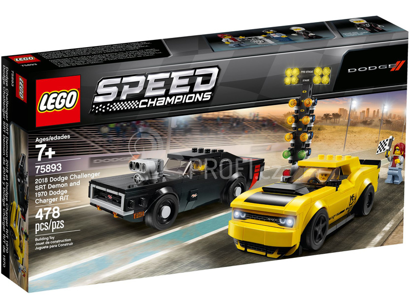 LEGO Speed Champions - 2018 Dodge Challenger SRT Demon a 1970 Dodge Charger R/T