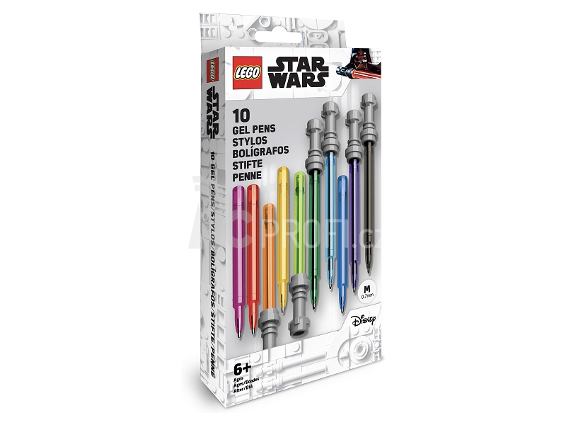 LEGO Star Wars set gelových per, světelný meč - 10ks
