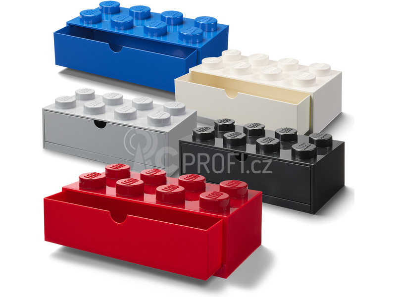 LEGO stolní box 8 se zásuvkou černý