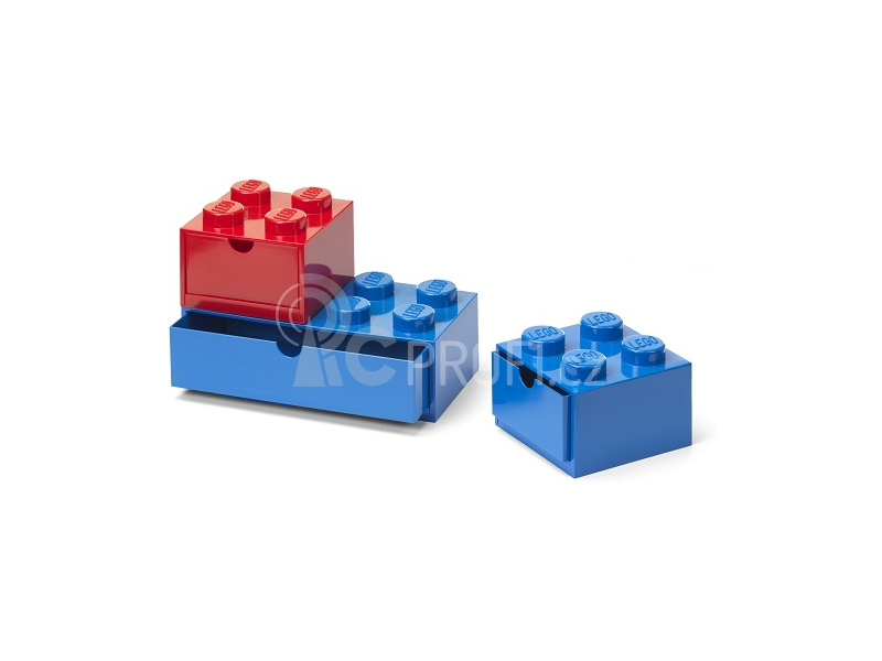 LEGO stolní box se zásuvkou Multi-Pack 3ks, černá/bílá/šedá