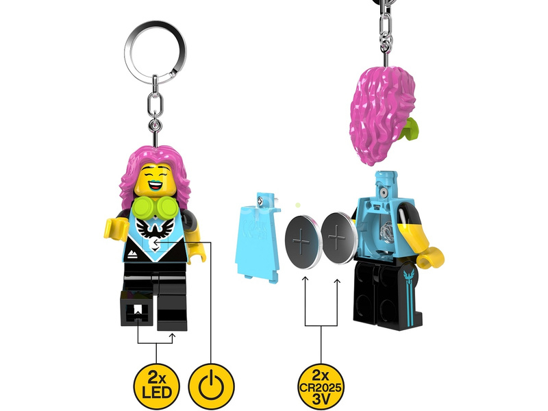 LEGO svítící klíčenka - Hráčka videoher