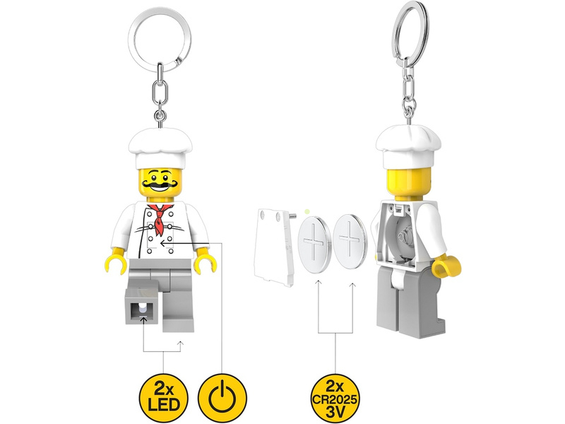 LEGO svítící klíčenka - Iconic Šéfkuchař