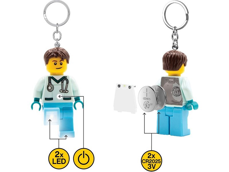 LEGO svítící klíčenka - Iconic Zdravotní bratr