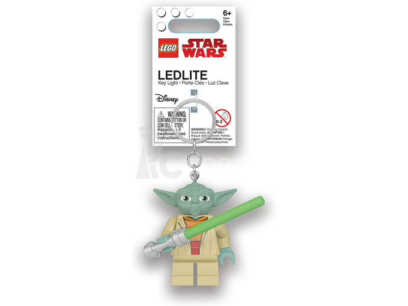 LEGO svítící klíčenka - Star Wars Yoda se světelným mečem