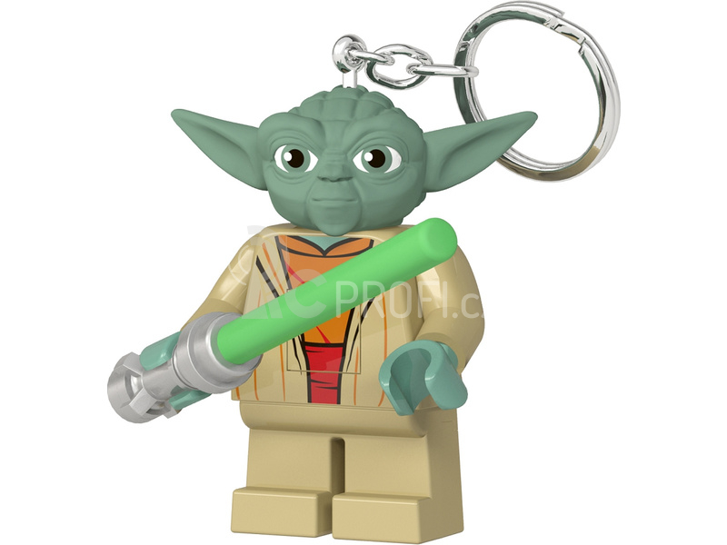 LEGO svítící klíčenka - Star Wars Yoda se světelným mečem