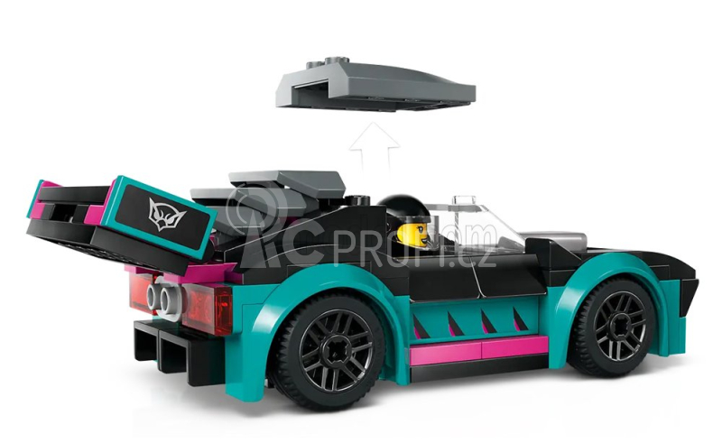 Lego Truck Lego City - Ramp Truck With Race Car - 328 Pezzi - 328 Pieces Černá Zelená