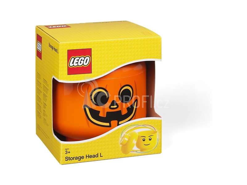 LEGO úložná hlava velká – Skeleton zelený