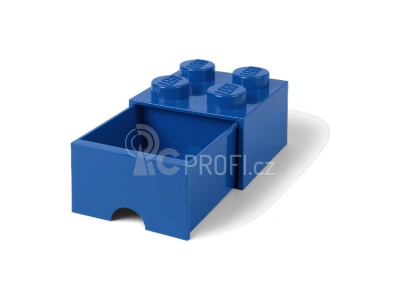 LEGO úložný box s šuplíkem 250x250x180mm - modrý