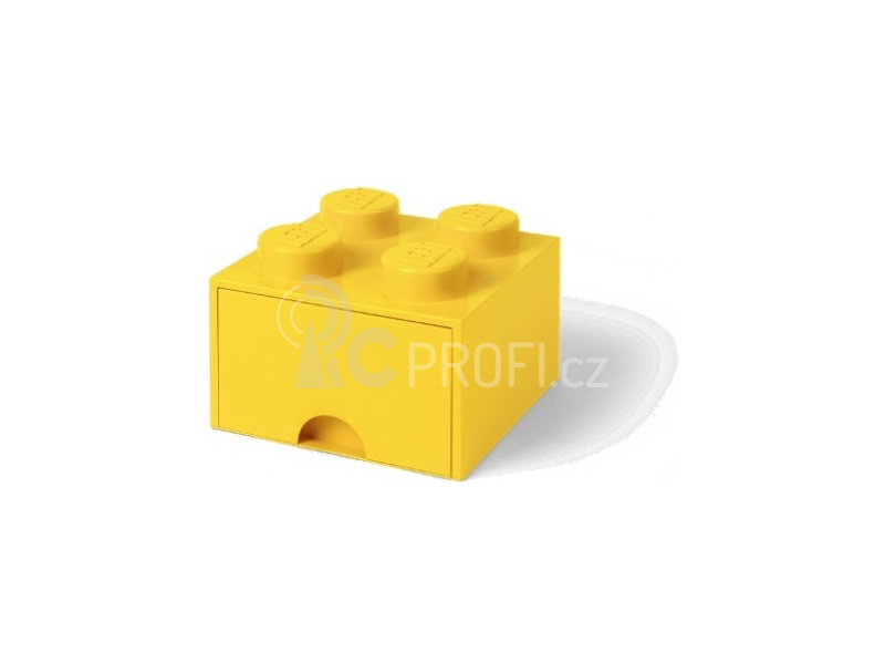 LEGO úložný box s šuplíkem 250x250x180mm - tmavě šedý