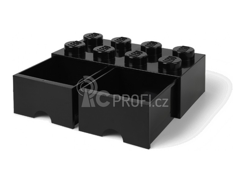 LEGO úložný box s šuplíky 250x500x180mm - tmavě šedý