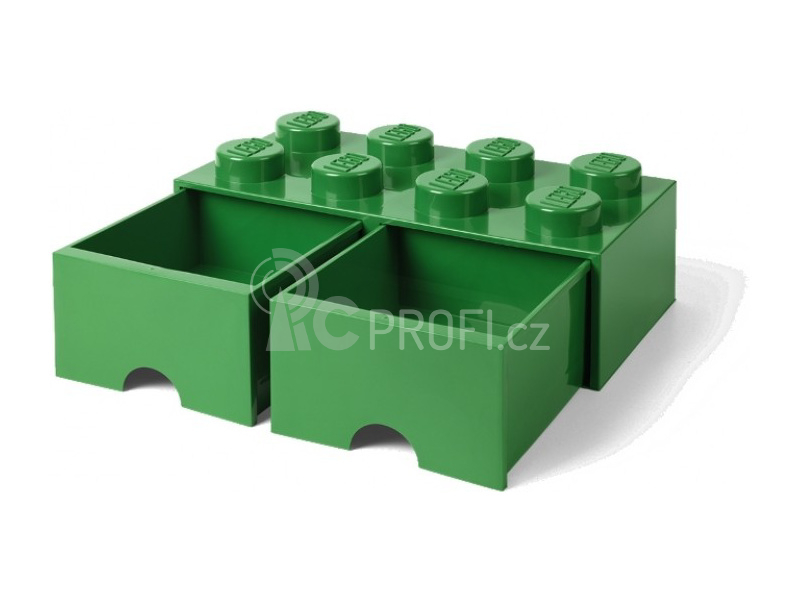 LEGO úložný box s šuplíky 250x500x180mm - tmavě šedý