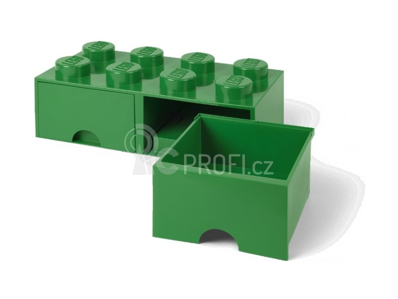 LEGO úložný box s šuplíky 250x500x180mm - tmavě šedý