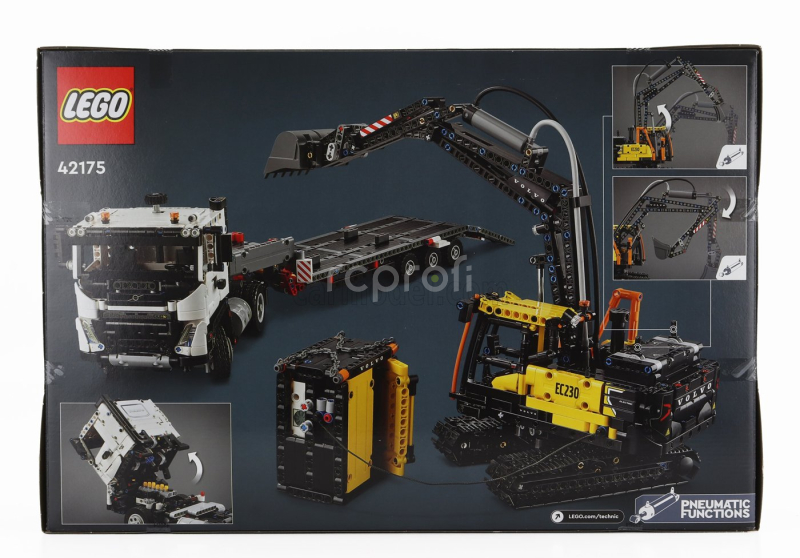 Lego Volvo Lego Technic - Fmx 540 Truck Pianale Trasporto Ec230e Escavatore - Electirc Excavator 2021 1:22 Bílá