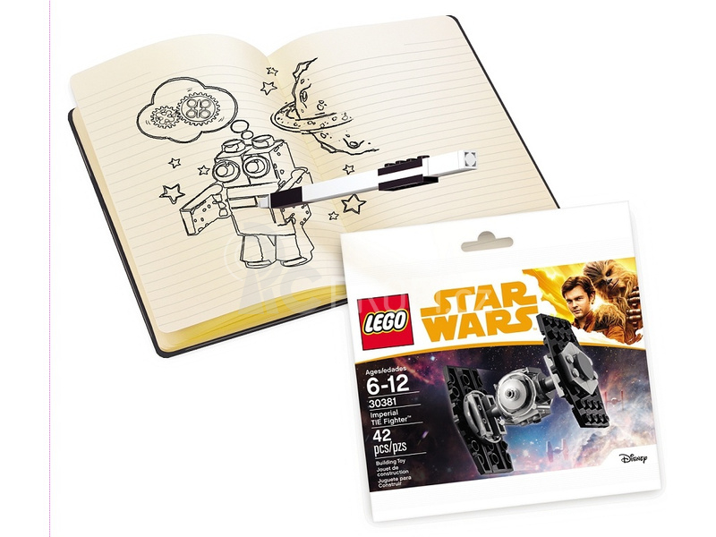 LEGO zápisník s gelovým perem Star Wars Tie Fighter