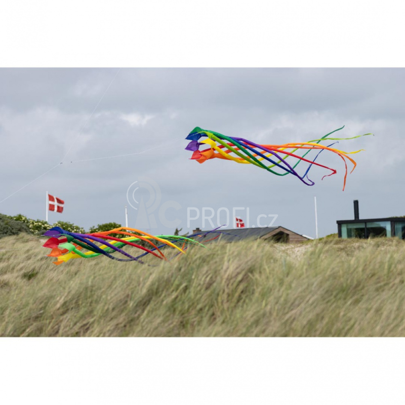 Létající drak Soft Swirl Rainbow 600 - Dragon Tail