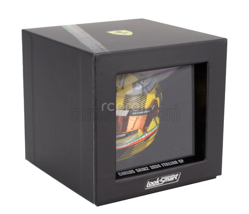 Looksmart Bell helmet Casco Helmet F1 Carlos Sainz Team Ferrari Hp N 55 Monza Italy Gp 2024 1:5 Žlutá Černá
