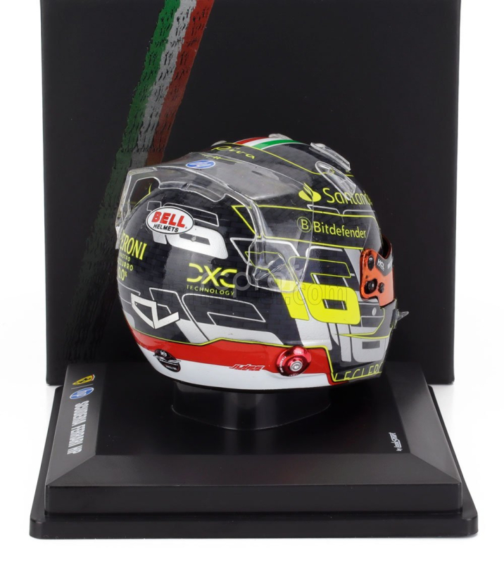 Looksmart Bell helmet Casco Helmet F1 Charles Leclerc Team Ferrari Hp N 16 Winner Monza Italy Gp 2024 1:5 Black