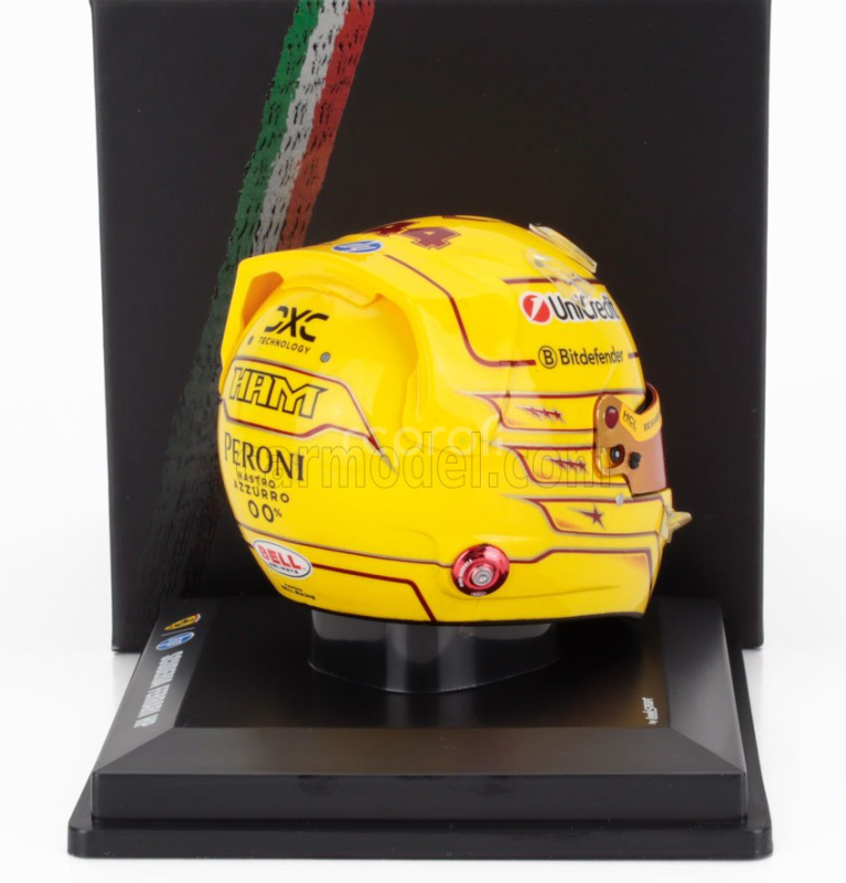 Looksmart Bell helmet Casco Helmet F1 Lewis Hamilton Team Ferrari Hp N 44 Season 2025 1:5 Žlutá Červená