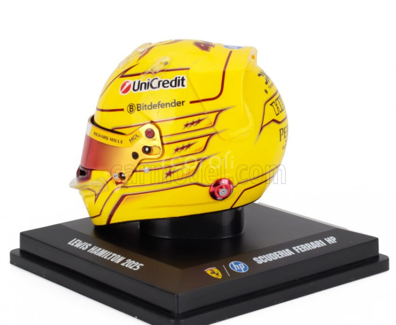 Looksmart Bell helmet Casco Helmet F1 Lewis Hamilton Team Ferrari Hp N 44 Season 2025 1:5 Žlutá Červená