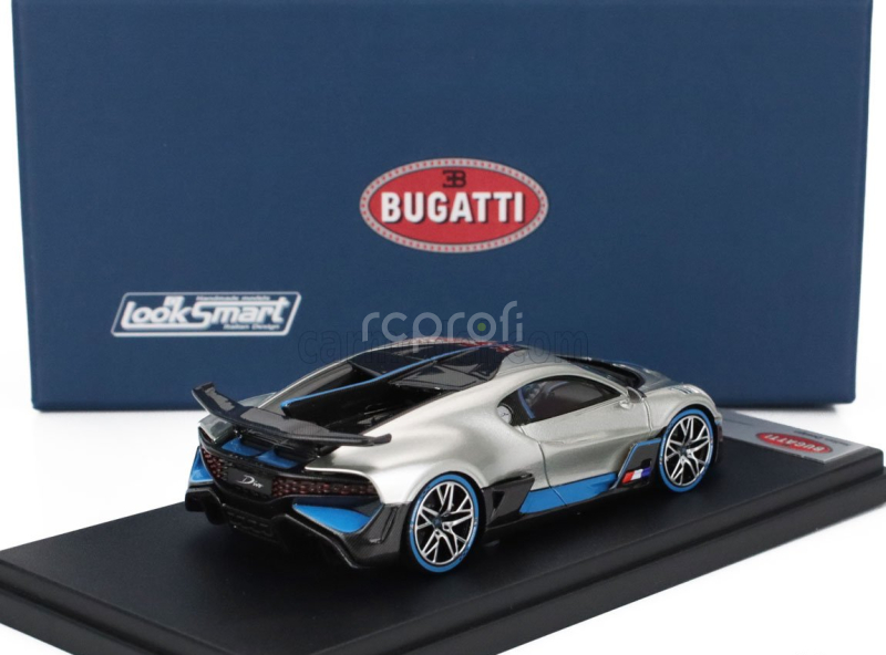 Looksmart Bugatti Divo 2018 1:43 Argent Lesklý - Stříbrný Karbon