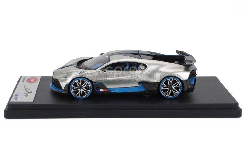 Looksmart Bugatti Divo 2018 1:43 Argent Lesklý - Stříbrný Karbon