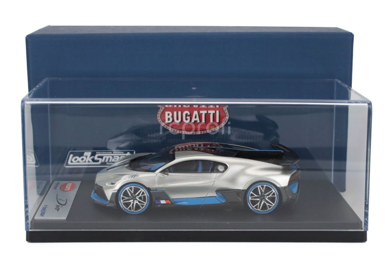 Looksmart Bugatti Divo 2018 1:43 Argent Lesklý - Stříbrný Karbon