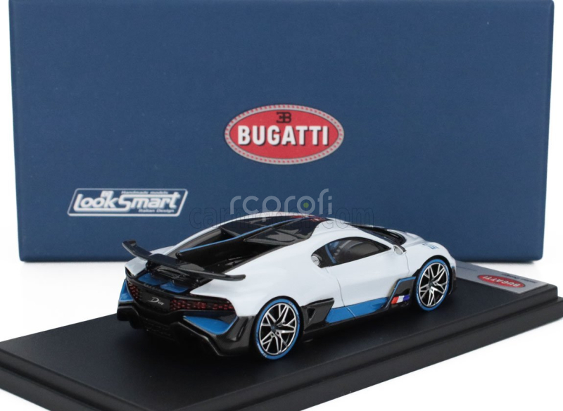 Looksmart Bugatti Divo 2018 1:43 Křemenná Bílá Lesklá