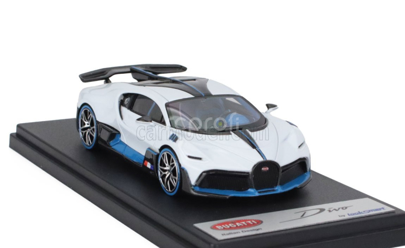 Looksmart Bugatti Divo 2018 1:43 Křemenná Bílá Lesklá