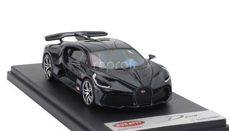 Looksmart Bugatti Divo 2020 1:43 Modrý Karbonový Lesklý