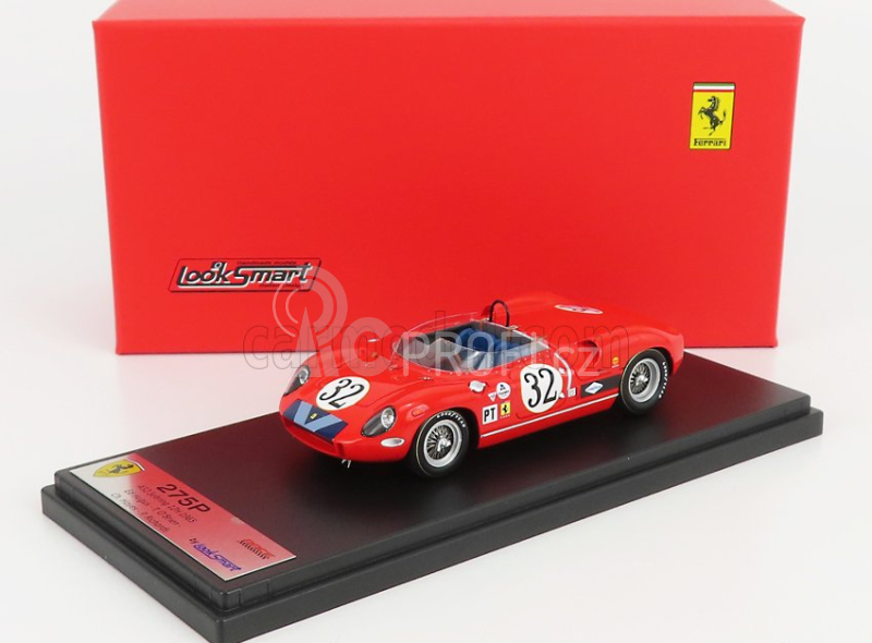 Looksmart Ferrari 275p Spider N 32 12h Sebring 1965 E.hugus - T.o'brien - C.hayes - P.richards 1:43 Red