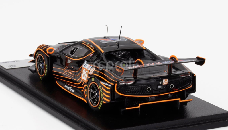 Looksmart Ferrari 296 Gt3 3.0l Turbo V6 Team Gr Racing N 86 24h Le Mans 2024 Riccardo Pera - Daniel Serra - Michael Wainwright 1:43 Černá Oranžová