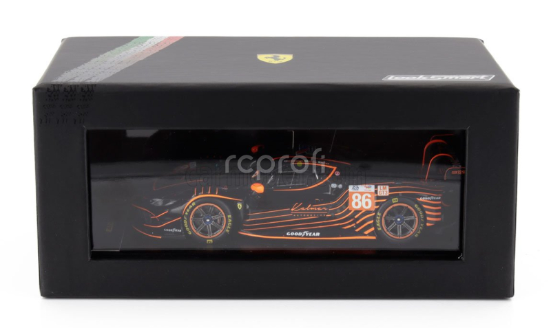 Looksmart Ferrari 296 Gt3 3.0l Turbo V6 Team Gr Racing N 86 24h Le Mans 2024 Riccardo Pera - Daniel Serra - Michael Wainwright 1:43 Černá Oranžová