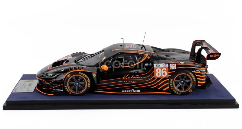 Looksmart Ferrari 296 Gt3 3.0l Turbo V6 Team Gr Racing N 86 24h Le Mans 2024 Riccardo Pera - Daniel Serra - Michael Wainwright - With Showcase - Con Vetrina 1:18 Černá Oranžová