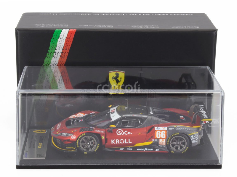 Looksmart Ferrari 296 Gt3 3.0l Turbo V6 Team Jmw Motorsport N 66 24h Le Mans 2024 Giacomo Petrobelli - Larry Ten Voorde - Salih Yoluc 1:43 Červená Černá