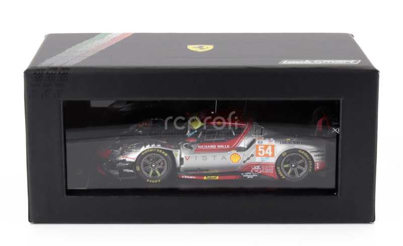 Looksmart Ferrari 296 Gt3 3.0l Turbo V6 Team Vista Af Corse N 54 24h Le Mans 2024 Davide Rigon - Francesco Castellacci - Thomas Flohr 1:43 Silver Red