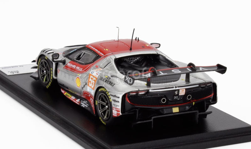Looksmart Ferrari 296 Gt3 3.0l Turbo V6 Team Vista Af Corse N 55 24h Le Mans 2024 Alessio Rovera - Francois Heriau - Simon Mann 1:43 Silver Red