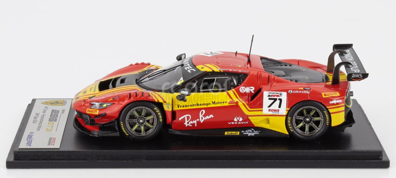 Looksmart Ferrari 296 Gt3 3.0l Twin Turbo V6 Team Af Corse N 71 24h Spa 2024 David Vidales – Vincent Abril – Thomas Neubauer 1:43 Červená Žlutá