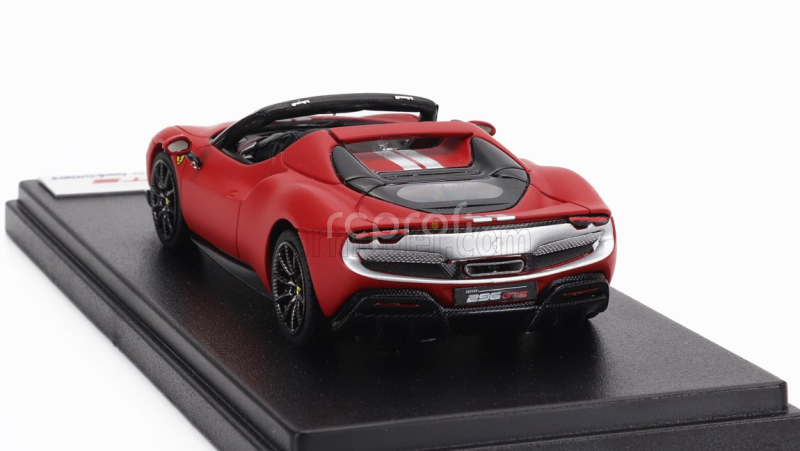 Looksmart Ferrari 296 Gts Spider Assetto Fiorano Open Roof 2022 1:43 Rosso F-1-75 - Matná Červená Stříbrná