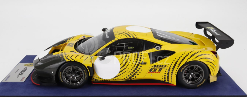 Looksmart Ferrari 488 Gt Modificata Club Competizioni Gt 2020 1:18, žlutá