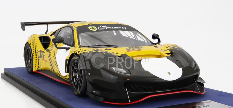 Looksmart Ferrari 488 Gt Modificata Club Competizioni Gt 2020 1:18, žlutá