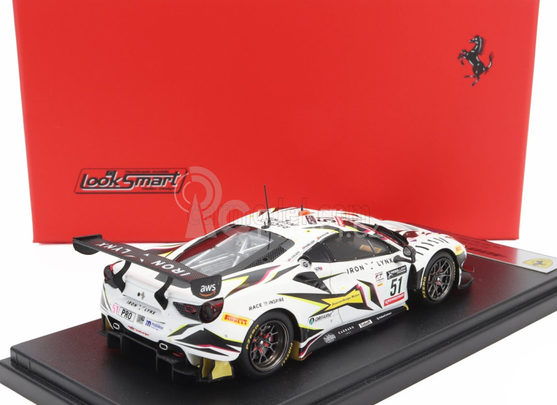 Looksmart Ferrari 488 Gt3 Evo 3.9l Turbo V8 Team Iron Lynx N 51 1:43, bílá