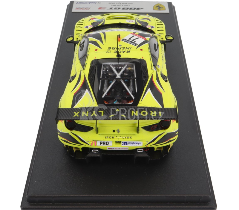 Looksmart Ferrari 488 Gt3 Evo 3.9l Turbo V8 Team Iron Lynx N 71 1:43, žlutá