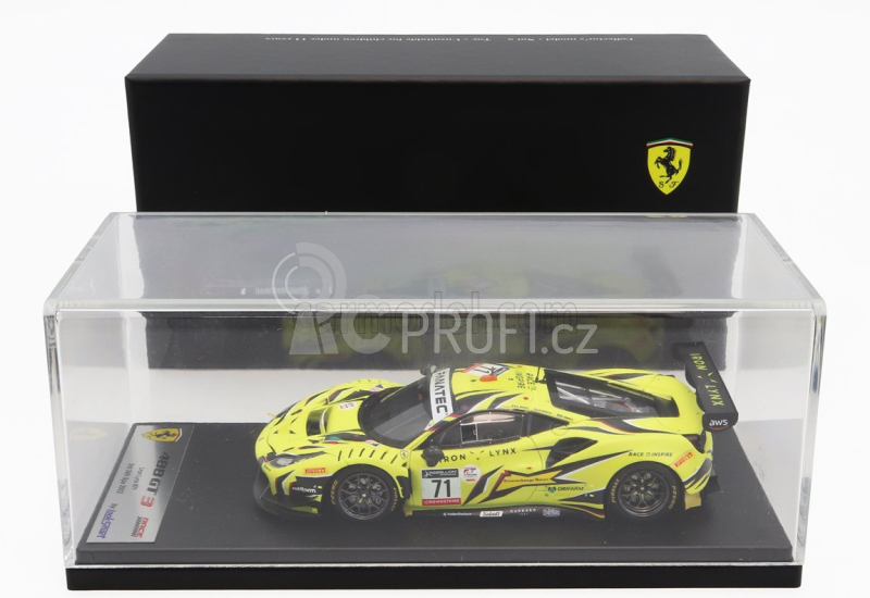 Looksmart Ferrari 488 Gt3 Evo 3.9l Turbo V8 Team Iron Lynx N 71 1:43, žlutá