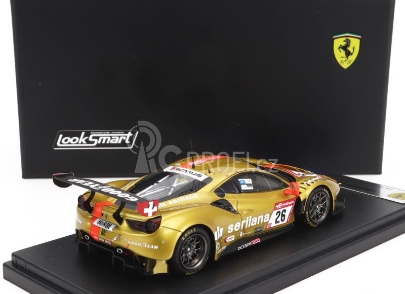 Looksmart Ferrari 488 Gt3 Evo 3.9l Turbo V8 Team Octane126 Serliana N 26 1:43, zlatá