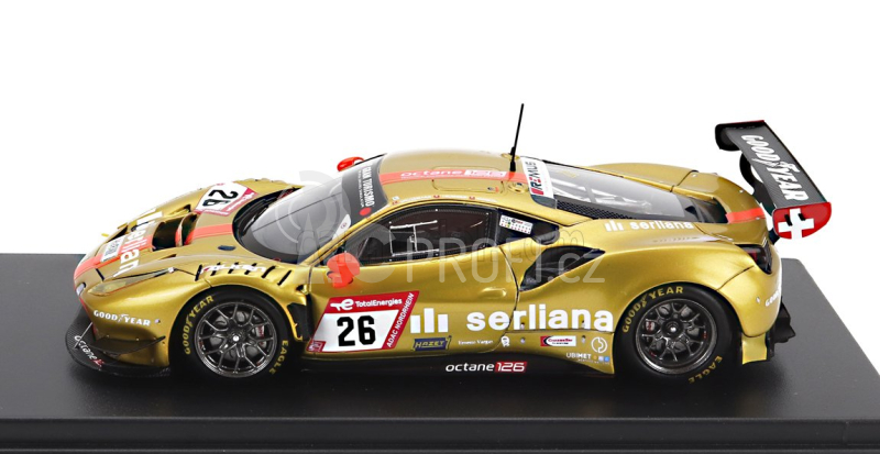 Looksmart Ferrari 488 Gt3 Evo 3.9l Turbo V8 Team Octane126 Serliana N 26 1:43, zlatá