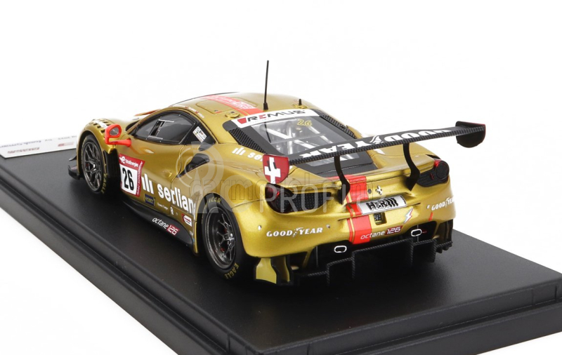 Looksmart Ferrari 488 Gt3 Evo 3.9l Turbo V8 Team Octane126 Serliana N 26 1:43, zlatá